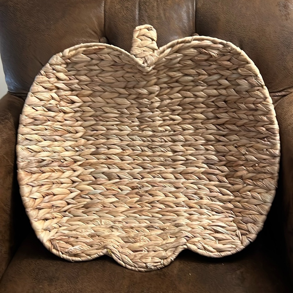 Wicker pumpkin basket or wall decor